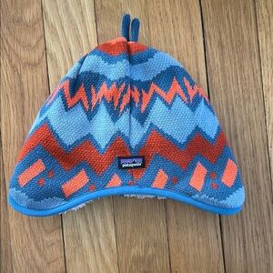 Patagonia Kids Zigzag hat - Blue and Orange
